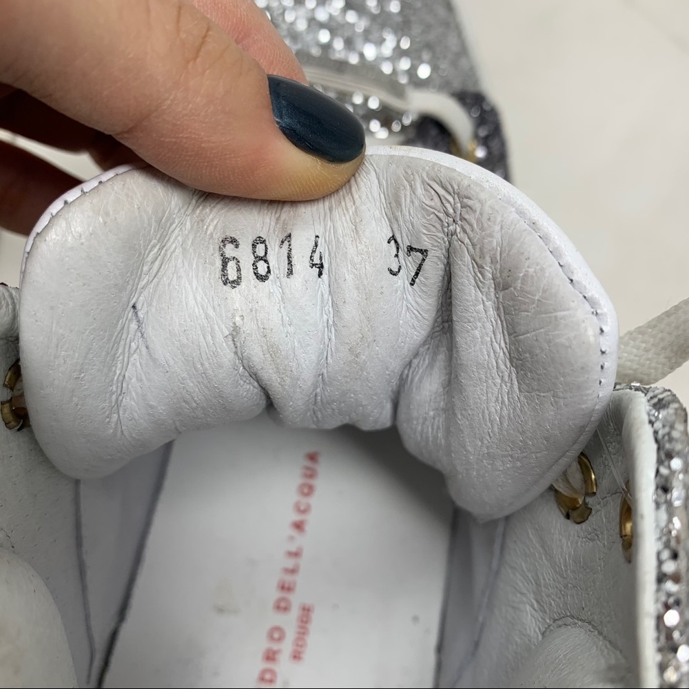 Alessandro Dell'Acqua glitter argento sneakers 37 - Picture 5 of 9